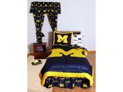 College Covers MICBBKGW Michigan Bed in a Bag King With White Sheets