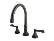 Two Handle Roman Tub Filler in Oil Rubbed Bronze by Kingston Brass