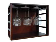 Epicureanist Stackable Wine Glass Rack in Dark Brown Finish by Vinotemp