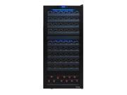 110 Bottle Dual Zone Touch Screen Wine Cooler in Black by Vinotemp