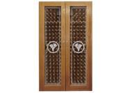 Concord 700 Model White Oak Wine Cabinet with Etched Glass Doors by Vinotemp