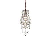 Opulence 1 Light Pendant In Rust And Clear Crystals