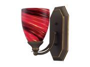 Elk Lighting Vanity 1 Light Vanity in Aged Bronze and Autumn Glass 570 1B A