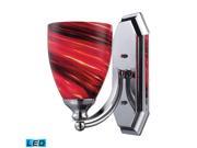Elk Lighting 1 Light Vanity in Polished Chrome and Autumn Glass 570 1C A LED