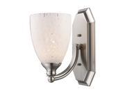 Elk Lighting Vanity 1 Light Vanity Satin Nickel Snow White Glass 570 1N SW