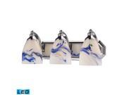 Elk 3 Light Vanity in Polished Chrome and Mountain Glass 570 3C MT LED