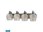 Elk 4 Light Vanity in Polished Chrome and Silver Mosaic Glass 570 4C SLV LED