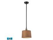 Elk Lighting Insulator Glass 1 Light Pendant in Oiled Bronze 66819 1 LED