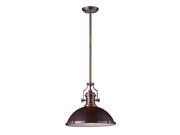 Chadwick 1 Light Pendant In Dark Walnut And Antique Copper