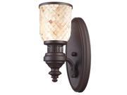 Elk Lighting Chadwick 1 Light Sconce in Oiled Bronze and Cappa Shell 66430 1