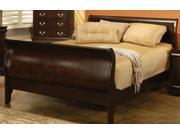 Louis Philippe Queen Sleigh Bed in Rich Cappuccino Finish by Coaster