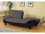 Elegant Grey Microfiber Futon Sofa Bed Couch Sleeper by Coaster Furniture