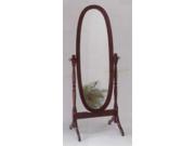 Cherry Finish Cheval Mirror by Acme Furniture