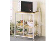 Utility Cart in Natural White Finish by Coaster Furniture