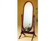 Cherry Finish Cheval Mirror by Coaster Furniture