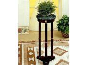 Table w Marble Top In Cherry Finish Plant Stand by Coaster Furniture
