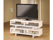 Contemporary TV Console with Open Storage White Finish by Coaster