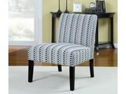 Accent Chair in White and Blue by Coaster