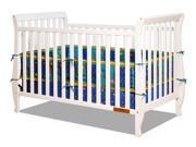 Naomi 4 in 1 Baby Crib w Guardrail White