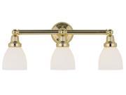 Livex Lighting Classic Bath Light in Polished Brass 1023 02