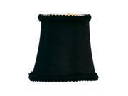 Livex Lighting Chandelier Shade Black Bell Clip Shade with Fancy Trim in S232