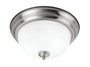 Coronado Collection Ceiling Mount Fixture with White Alabaster Glass in Brushed Nickel by Livex