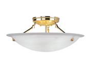 Livex Lighting Oasis Ceiling Mount in Polished Brass 4274 02