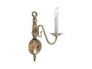 Williamsburg Collection Wall Sconce Fixture with in Antique Brass by Livex
