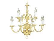 Livex Lighting Williamsburg Chandelier in Polished Brass 5012 02