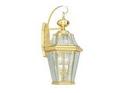 Livex Lighting Georgetown Outdoor Wall Lantern in Polished Brass 2261 02
