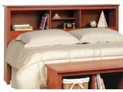 Cherry Double Queen Bookcase Headboard By Prepac