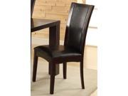 Side Chair in Espresso and Black P U Seat by Homelegance Set of 2