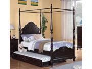 Cinderella Collection Full Canopy Poster Bed in Dark Cherry by Homelegance