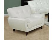 White Bonded Leather Match Chair by Monarch