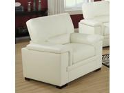 Ivory Bonded Leather Match Chair by Monarch