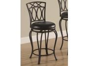 Elegant Metal Barstool with Black Faux Leather Seat by Coaster