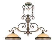 Livex Lighting Seville Island in Palacial Bronze with Gilded Accents 8522 64