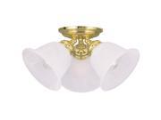 Livex Lighting Essex Ceiling Mount in Polished Brass 1358 02