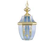 Livex Lighting Monterey Outdoor Chain Hang in Polished Brass 2255 02