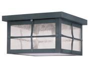 Livex Lighting Brighton Outdoor Ceiling Mount Hammered Charcoal Finish 2689 61