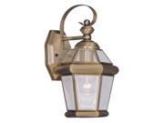 Livex Lighting Georgetown Outdoor Wall Lantern in Antique Brass 2061 01