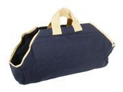 Canvas Log Carrier in Navy with Tan Trim By Achla Designs