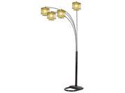 5 Arms Arch Floor Lamp Black By ORE