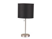 ORE International 19 H Black Brush Steel Table Lamp Black Finish 8312C