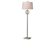 Donora Floor Lamp In Silver Leaf With Milano Off White Shade