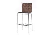 Euro Style Carina C Counter Chair Brown Chrome Finish 2422