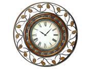 Benzara 57720 36 In. French Quarter Metal Art Decor Wall Clock