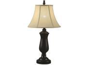 Table Lamp With Beige Fabric Shade And Antique Rust Finished Base By Coaster Furniture