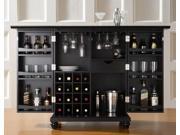 Crosley Furniture Cambridge Expandable Bar Cabinet Black KF40001DBK