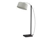 Logan Square Floor Lamp In Dark Brown With Off White Linen Shade